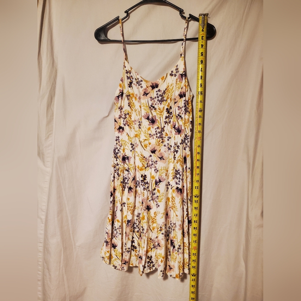 Old Navy Floral Midi Dress in Cream, Yellow and Purple